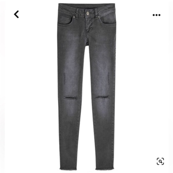 Anine Bing Gray Distressed skinny Jeans Sz 24 #0780 - Picture 1 of 10